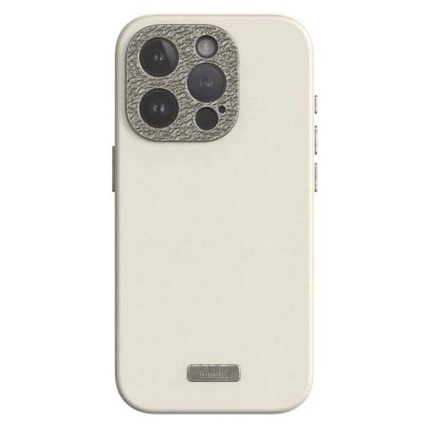 moshi エヴォ iPhone 15 Pro Napa MagSafe対応 Eggnog White mo-napwm-wh