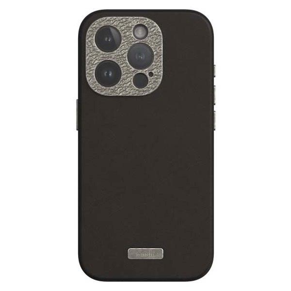 moshi エヴォ iPhone 15 Pro Napa MagSafe対応 Midnight Black mo-napwm-bk