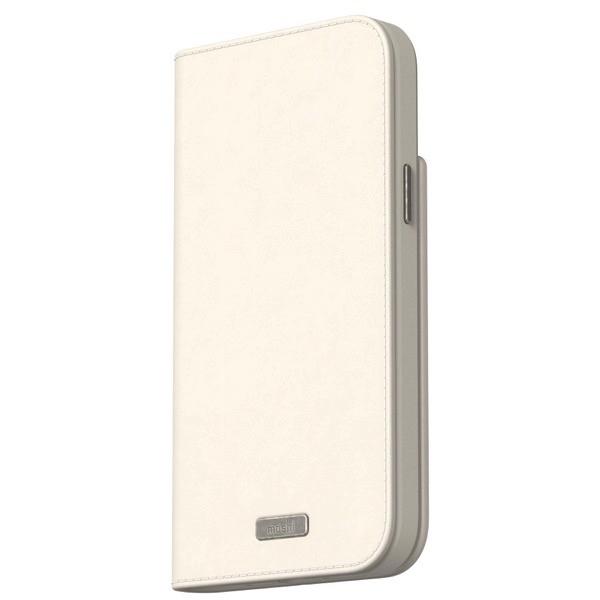 moshi エヴォ iPhone 15 Plus Overture MagSafe対応 手帳型ケース Eggnog White mo-ovtwk-wh