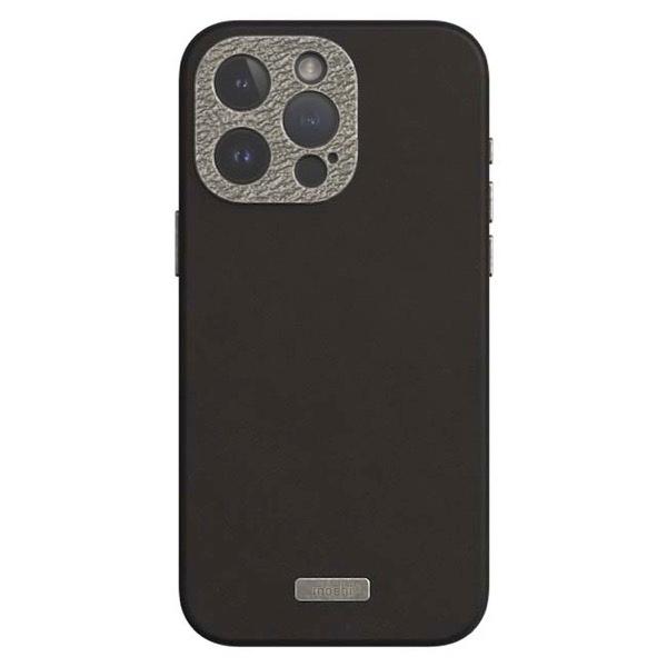 moshi エヴォ iPhone 15 Pro Max Napa MagSafe対応 Midnight Black mo-napwl-bk