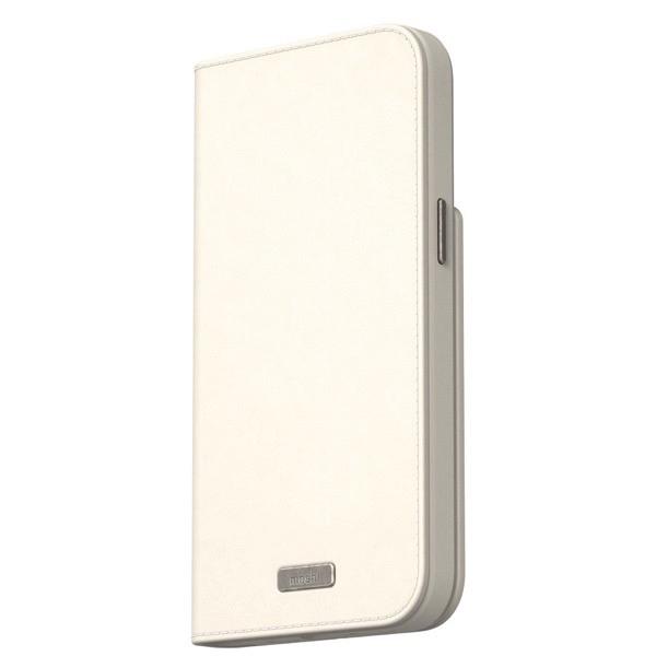 moshi エヴォ iPhone 15 Pro Max Overture MagSafe対応 手帳型ケース Eggnog White mo-ovtwl-wh