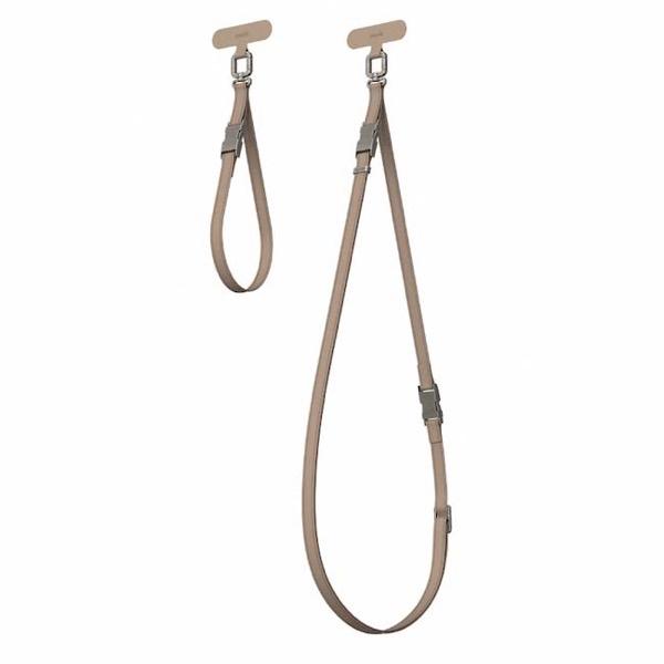 moshi エヴォ 2-in-1 Wrist/Body Strap Woodsmoke Brown mo-wbstp-br
