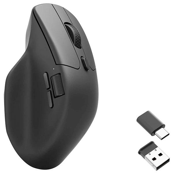 Keychron M6 ワイヤレスマウス 有線 / Bluetooth 5.1 / 2.4GHz ワイヤレス対応 USB A / Type-C レシーバー付属 ブラック