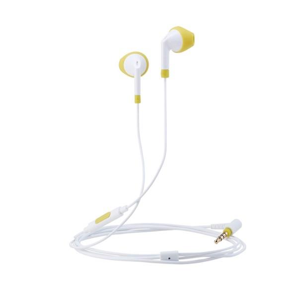エレコム ELECOM ILMF ステレオヘッドホン マイク付 セミオープン型 φ3.5 13.6mmドライバ FAST MUSIC イエロー EHP-F13IMYL-IL ネコポス可