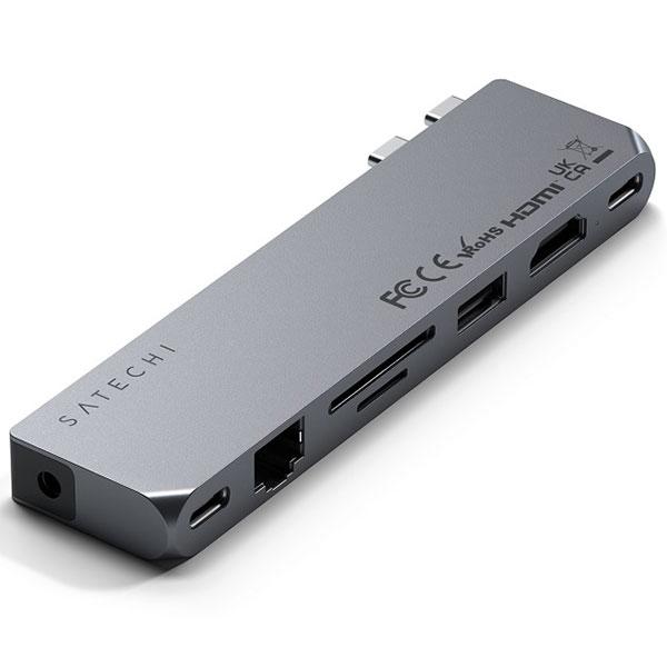 Satechi サテチ Pro Hub Max USB-C PRO PD対応 8-in-1 ハブアダプター Space Gray PST-UCPHMXM