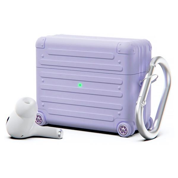 miak ミアック AirPods Pro 第 2 / 1世代 シリコン製キャリーケース カラビナ付 ラベンダー MA27418APP