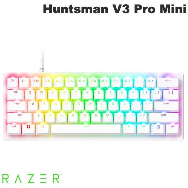 Razer Huntsman V3 Pro Mini 英語配列 有線 アナログオプティカルスイッチ搭載 ゲーミングキーボード White Edition