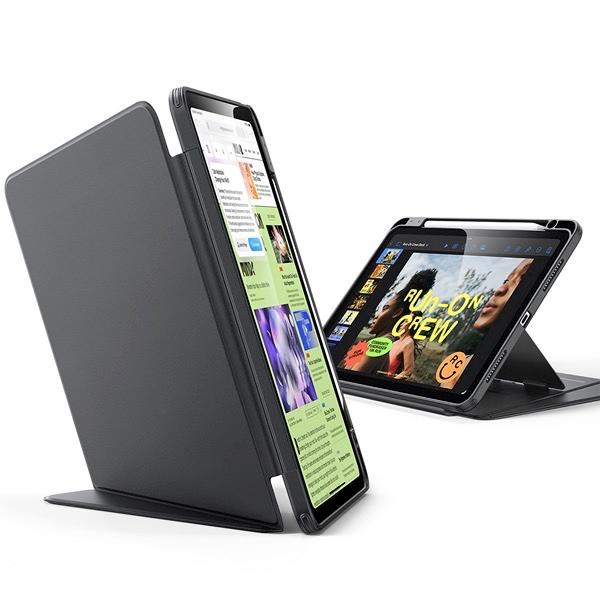 ESR イーエスアール 11インチ iPad Air M4 2026 / M3 2025 / M2 2024 / 10.9インチ iPad Air 5 / 4 Flip ペンホルダー付きハイブリッドケース ブラック