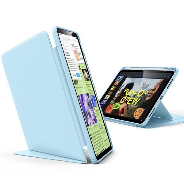 ESR イーエスアール 11インチ iPad Air M4 2026 / M3 2025 / M2 2024 / 10.9インチ iPad Air 5 / 4 Flip ペンホルダー付きハイブリッドケース スカイブルー