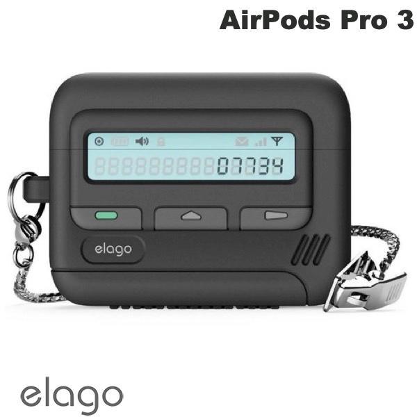 elago elago AirPods Pro 3 ケース シリコン PAGER HANG CASE Black