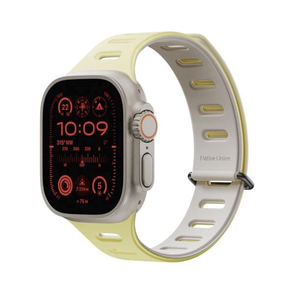 Native Union ネイティブユニオン Apple Watch 49 / 46 / 45 / 44 / 42mm ACTIVE WATCH BAND LEMON/SANDSTONE ACTBAND-AW-L-LMOS