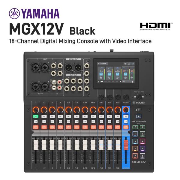YAMAHA ヤマハ MGX12V B デジタルミキシングコンソール HDMI端子付き Black MGX12VB