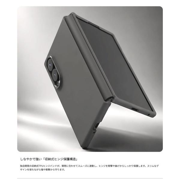 araree Galaxy Z Fold8 �P�[�X Aero Flex M MagSafe�Ή� �u���b�N �A�����[ ���i�摜4