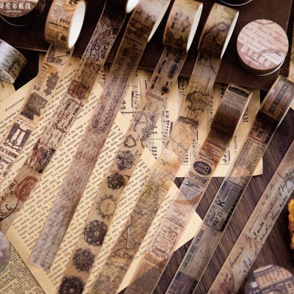 コラージュ 素材 マスキングテープ マステ シール 地図 楽譜 ラベル