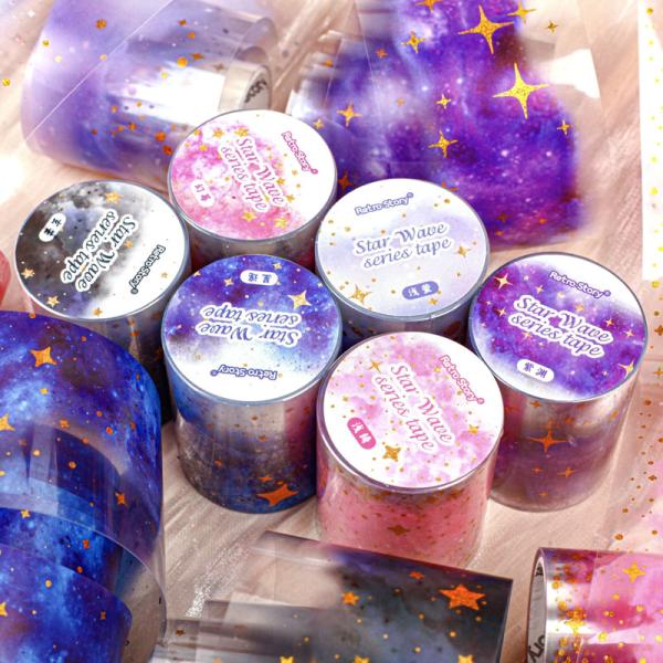 コラージュ 素材 マスキングテープ マステ 星空 宇宙 銀河 装飾 星