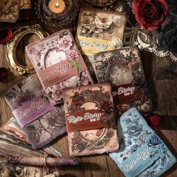 コラージュ 素材 デザイン ペーパー 薔薇 バラ ローズ 花 ジャンク