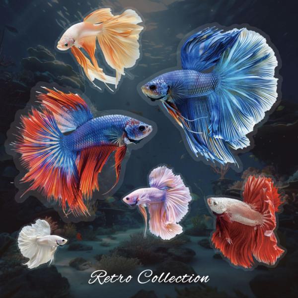【激レア】vintage厚手ラグマット カラフル熱帯魚　魚鑑賞　アニマル柄　雑貨 ec-memento_st436