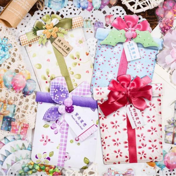 ST934 パーティ プレゼント バルーン ケーキ クリスマス 誕生日会 コラージュ素材 コラージュ シール ステッカー 紙もの 手帳 日記 海外 紙モノ 紙物