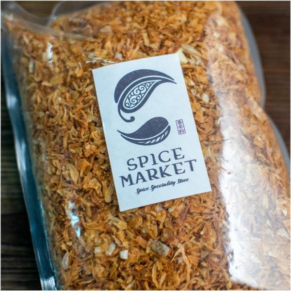 内容量：500g原材料：玉ねぎ、パーム油保存方法：高温多湿、直射日光を避け、常温で保存してください。賞味期限：548日サラダやスープなど幅広く使えます。インド料理ではカレーのコクを出したり、トッピングなどに使います。