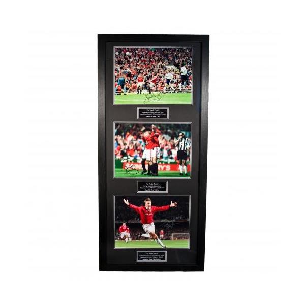 Signed Framed Manchester United Treble Winners C35sptmau Ec Fc その他サポーターグッズ Winners Prints Prints フレームの印刷署名マンチェスター Studio