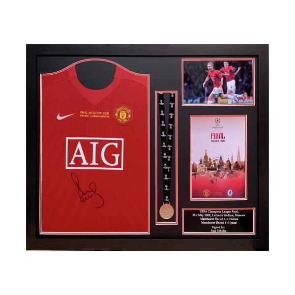 Scholes Medal Medal United Signed Framed Framed C36sgfmauschm Ec Manchester Fc Shirt マンチェスター ユナイテッドfc Studio