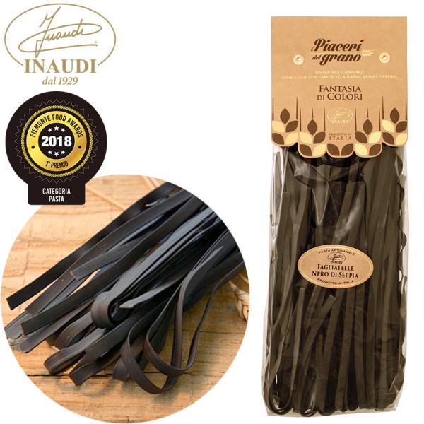 INAUDI イナウディ イカスミのタリアテッレ 250g乾燥平打ちパスタ 乾麺 イカ墨パスタいかすみ ロングパスタ イタリア製 イタリアみやげ 海外 輸入食品当商品は、ピエモンテ州の優れた食品に贈られる『Piemonte Food Awa...