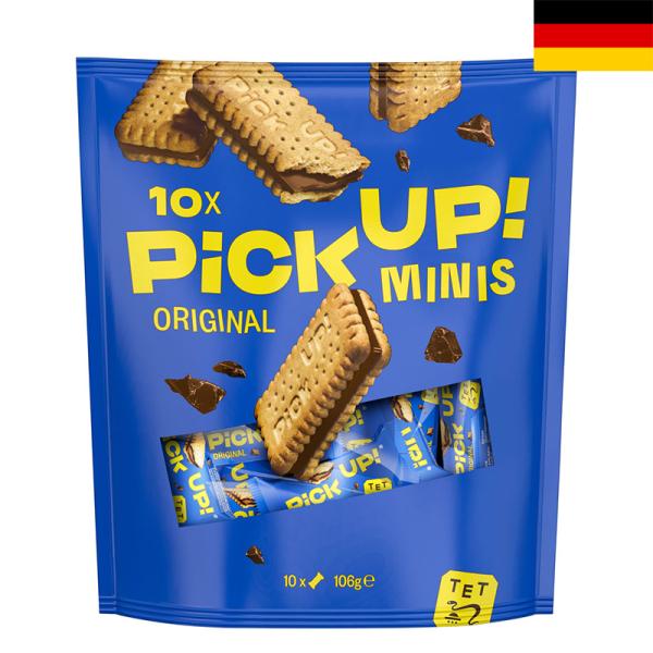 Bahlsen バールセンピックアップ ミニーズ  106g×3袋セット個包装 チョコサンドビスケット ドイツ土産 輸入菓子 夏季クールドイツでは知らない人がいないほどの国民的ビスケットブランドです。かために焼き上げたザクザク食感のビスケッ...