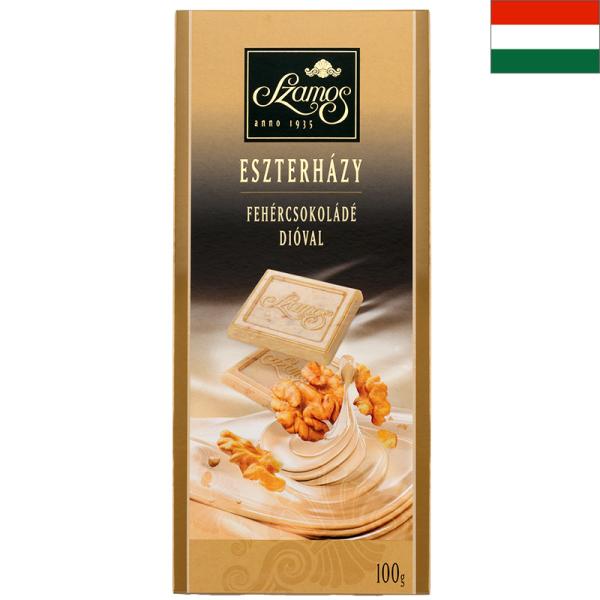SZAMOS Marcipan Ltd. サモシュ・マルツィパンホワイトチョコレートバー・エステルハージ 100gくるみ ハンガリー土産 ハンガリーみやげ 夏季クール1930年創業のハンガリーで最も有名で愛されているチョコレートメーカー。ハ...