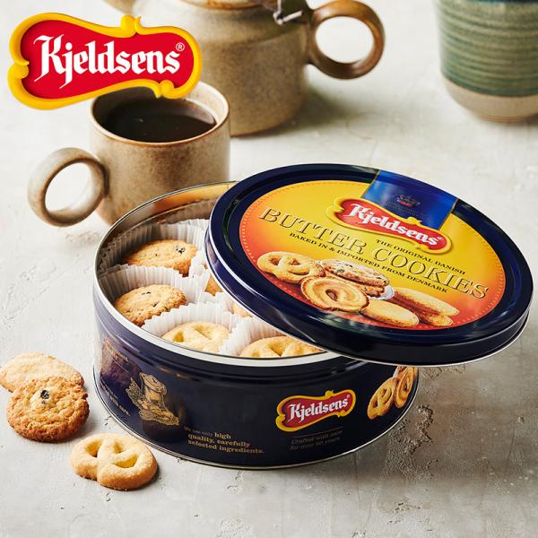 Kjeldsens ケルドセン バタークッキー454g 缶入り 5種入り アソートクッキー100%バター お返し おみやげ デンマーク土産 輸入菓子創業当時のレシピを受け継ぐ5種のバタークッキーのアソート缶。素材の味わいが引き立つシンプルで...