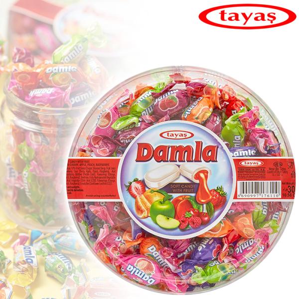 tayas タヤス ダムラ フルーツソフトキャンディ アソート 300g 約65個入 個包装 飴 トルコみやげ トルコ土産 トルコブランド ホワイトデー 輸入菓子