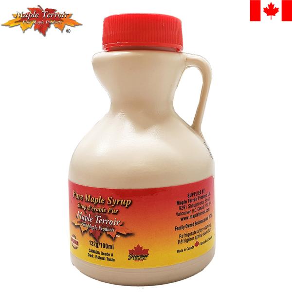 メープルテラー ピュアメープルシロップ 132g(100ml) ミニボトル入り Maple Terroir テルワー テロワール カナダ土産 海外 輸入食品