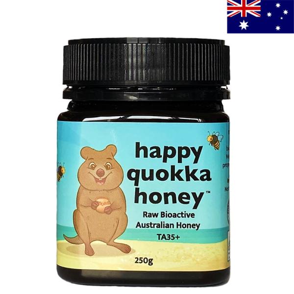 ハッピークオッカハニーマルチフローラルジャラハニー TA35+ 250g喉ケア のどケア 声枯れ ボイスケア オーストラリア土産毎日の健康にはもちろん、お料理にも使える上質な味わい。高活性値TA35+のマルチフローラルジャラハニーです。西オ...