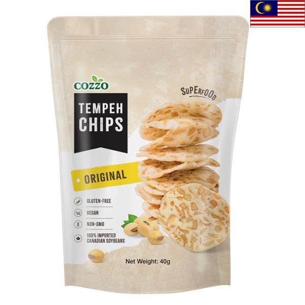 COZZO コーゾテンペチップス オリジナル 40gハラル ハラール マレーシアみやげ マレーシア土産栄養価が高い健康食品としても話題！ハラール認証スナックのテンペチップスです。大豆発酵食品のテンペを薄くスライスし、揚げて味付けした、ヘルシ...
