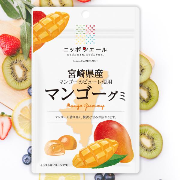 全農 ニッポンエール ご当地グミ宮崎県産マンゴーグミ 40gご当地 お菓子 フルーツグミ 果実グミ グルメ 名産 お土産 おみやげ宮崎県産マンゴーの果汁を使用したグミです。マンゴーの香り高く、贅沢な甘みが広がります。「ニッポンエール」という...