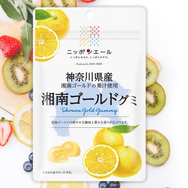 全農 ニッポンエール ご当地グミ神奈川県産湘南ゴールドグミ 40g柑橘 オレンジ みかん ご当地 お菓子 フルーツグミ 果実グミ グルメ 名産 お土産 おみやげ神奈川県産湘南ゴールドの果汁を使用したグミです。湘南ゴールドの爽やかな酸味と豊か...