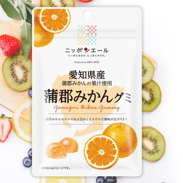 全農 ニッポンエール ご当地グミ愛知県産蒲郡みかんグミ 40gミカン 蜜柑 ご当地 お菓子 フルーツグミ 果実グミ グルメ 名産 お土産 おみやげ愛知県産蒲郡（がまごおり）みかんの果汁を使用したグミです。蒲郡みかんのコクのある甘みとまろやか...
