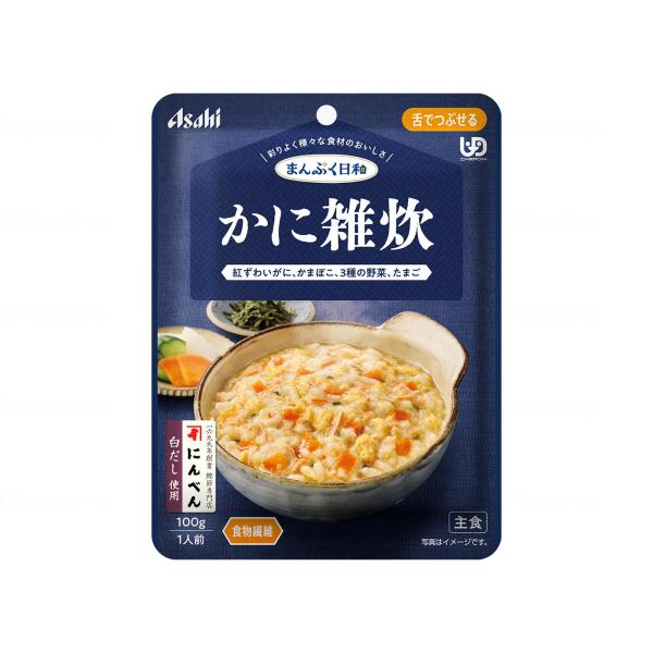 12個セット　アサヒグループ食品　まんぷく日和　かに雑炊 / 150g　舌でつぶせる