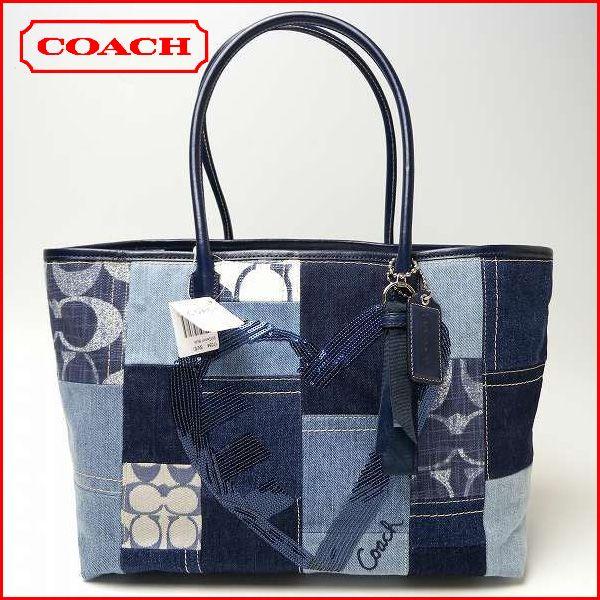 Coach denim patchwork bag sale