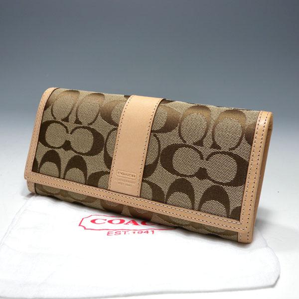 コーチ財布 わけあり！ COACH ハンプトンズ シグネチャースリム長財布 