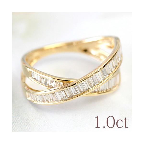 �_�C�������h �����O ���f�B�[�X �w�� 18�� 18k K18 �S�[���h �_�C�� �o�Q�b�g�J�b�g 1.0ct �J���b�g ��������s��