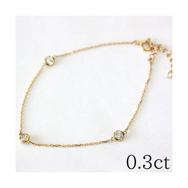 ダイヤモンドリング ブレスレット レディース 18金 18k K18
