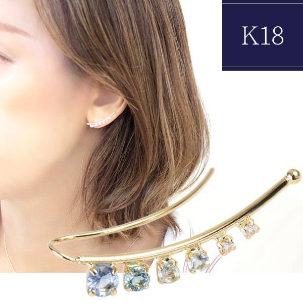 フック ピアス K18 18K 18金 ゴールド フックピアス イヤーカフ 0.5 