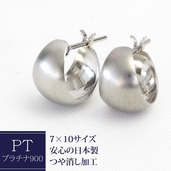 プラチナ pt900 マッド デザイン イヤリング 両耳