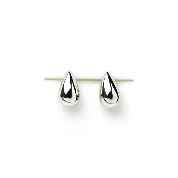 ピアス レディース 18金 18k K18 K14 ゴールド 石なし ティアドロップ つゆ 小