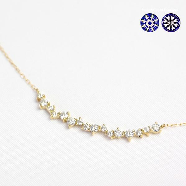 ダイヤモンド ネックレス レディース ダイヤネックレス 18金 18k K18  