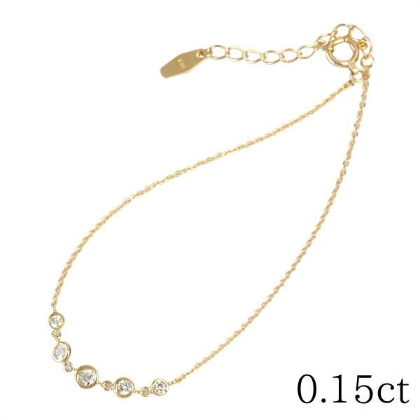 ブレスレット レディース 18金 18k K18 ゴールド ダイヤモンド ダイヤ 