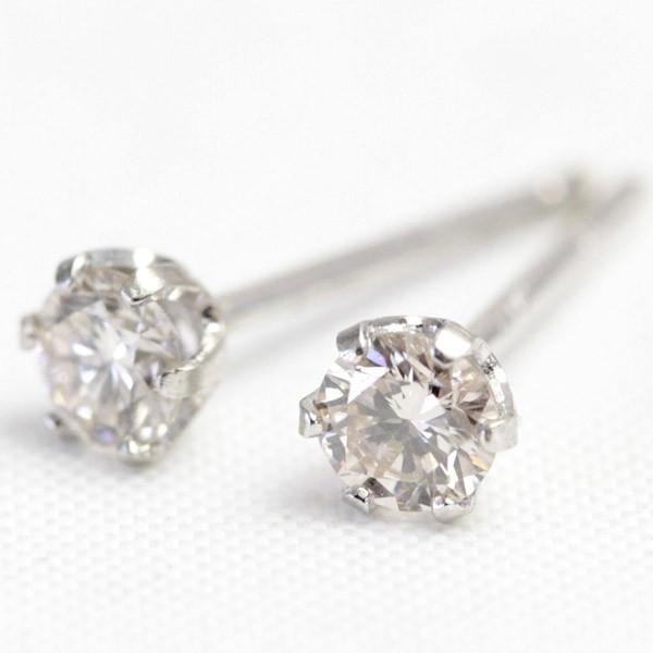 美品 シンプル Pt900/プラチナ ダイヤ0.15/0.15ct ピアス ダイヤモンド 格安販売中 - gonzer.com