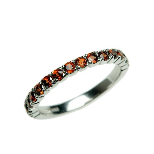 エタニティリング ガーネット レディース 指輪 リング 18金 18k K18