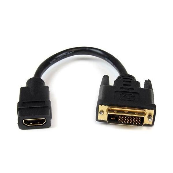 StarTech(X^[ebN) HDDVIFM8IN ubN HDMI - DVI-DϊP[uA_v^ 20cm