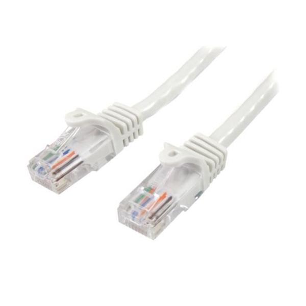 StarTech(�X�^�[�e�b�N) 45PAT50CMWH 0.5m Cat5e LAN�P�[�u�� �ܐ܂�h�~ �z���C�g